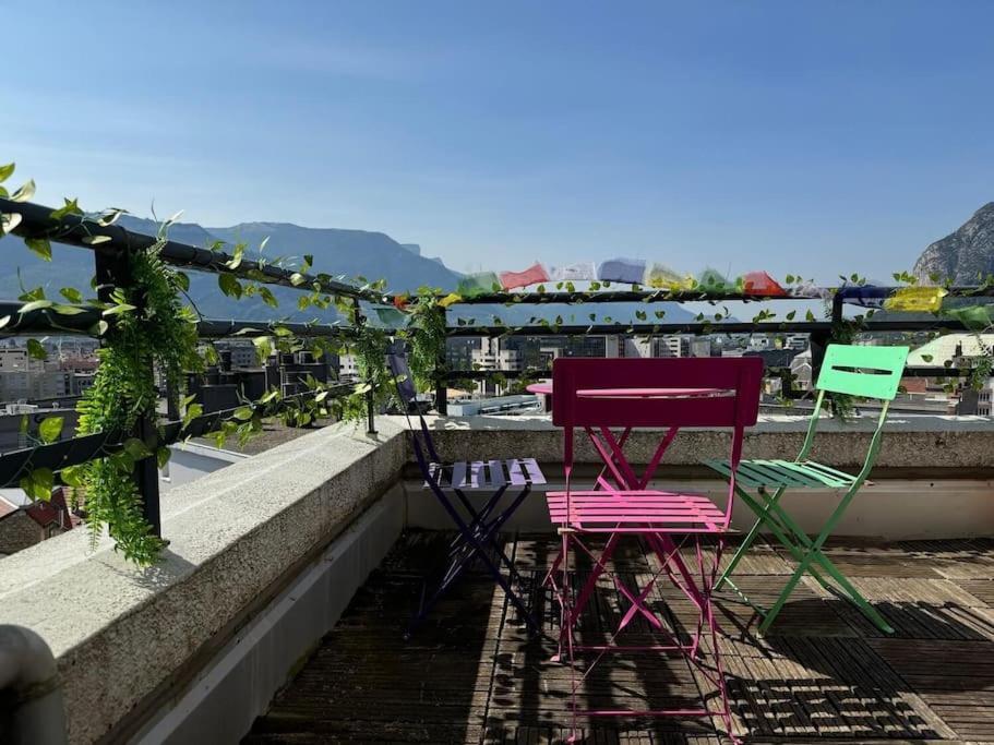 Le Rooftop Calme Et Terrasse A 1 Minute De La Gare Grenoble Extérieur photo